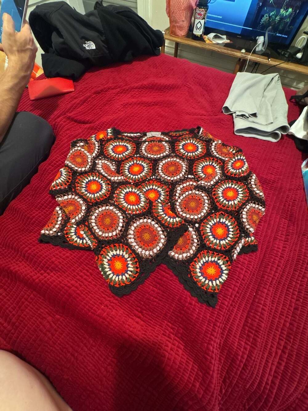 Urban Outfitters Multicolor Granny Square Crochet Top